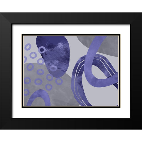 Floating Force Black Modern Wood Framed Art Print with Double Matting by Haase, Andrea