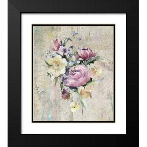 Bouquet II Black Modern Wood Framed Art Print with Double Matting by Smith, Karen