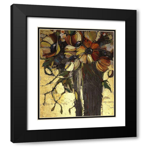 Goldleaf Poppies Black Modern Wood Framed Art Print with Double Matting by Eaton, Winnie