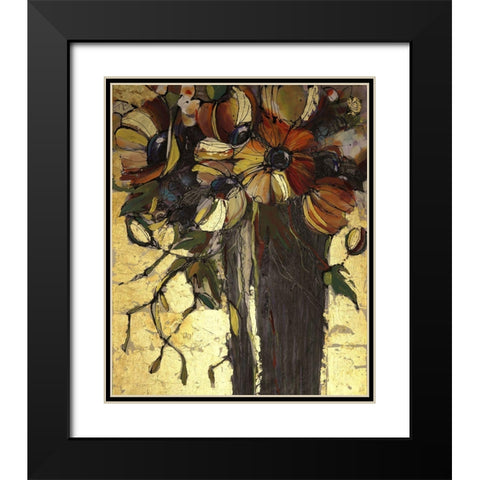 Goldleaf Poppies Black Modern Wood Framed Art Print with Double Matting by Eaton, Winnie