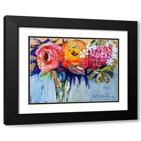 Tropical Blossoms Black Modern Wood Framed Art Print with Double Matting by St Hilaire, Elizabeth