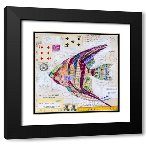 Angel Fish at Bravery Creek Black Modern Wood Framed Art Print with Double Matting by St Hilaire, Elizabeth