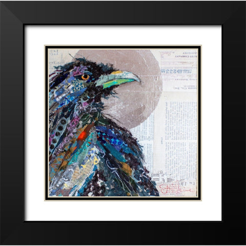 Raven I Black Modern Wood Framed Art Print with Double Matting by St Hilaire, Elizabeth