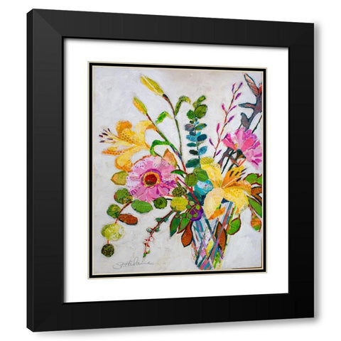 Happy Birthday Black Modern Wood Framed Art Print with Double Matting by St Hilaire, Elizabeth