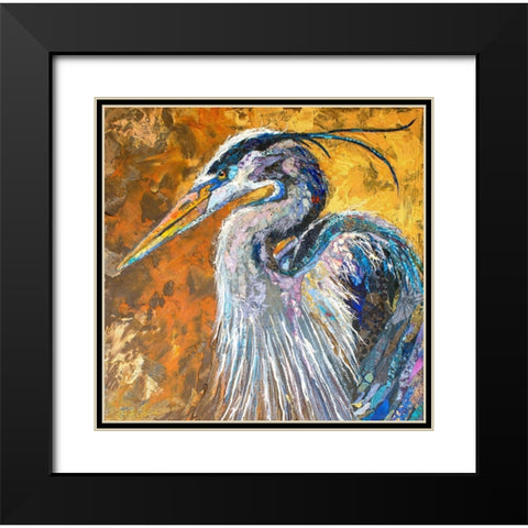 Great Blue Heron Black Modern Wood Framed Art Print with Double Matting by St Hilaire, Elizabeth