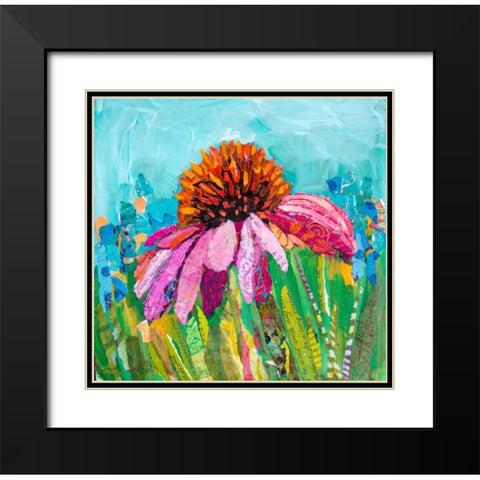 Coneflower Black Modern Wood Framed Art Print with Double Matting by St Hilaire, Elizabeth