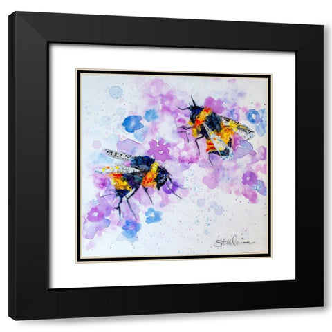 We Are Bees Black Modern Wood Framed Art Print with Double Matting by St Hilaire, Elizabeth