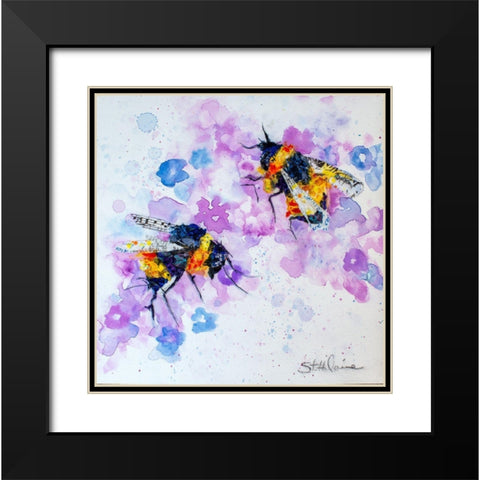 We Are Bees Black Modern Wood Framed Art Print with Double Matting by St Hilaire, Elizabeth