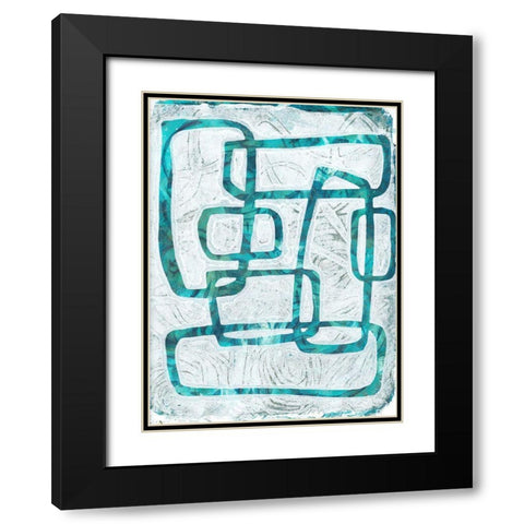 Monoprint I Black Modern Wood Framed Art Print with Double Matting by St Hilaire, Elizabeth