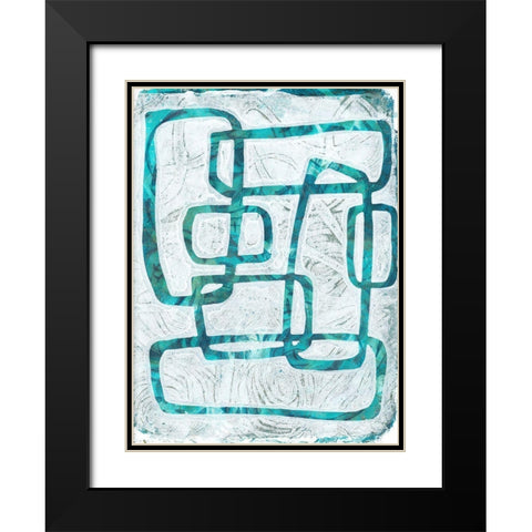 Monoprint I Black Modern Wood Framed Art Print with Double Matting by St Hilaire, Elizabeth