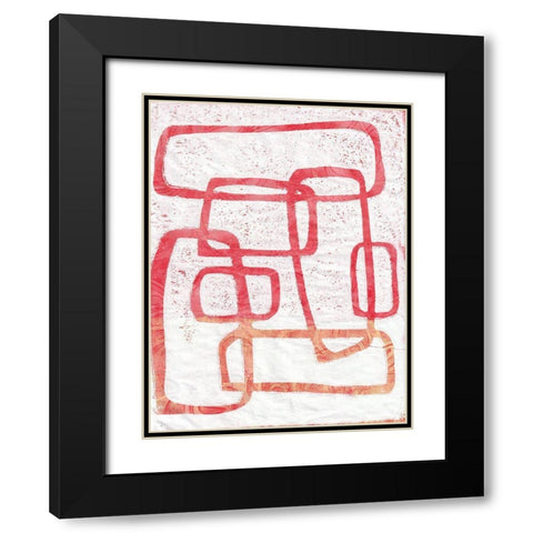 Monoprint VII Black Modern Wood Framed Art Print with Double Matting by St Hilaire, Elizabeth