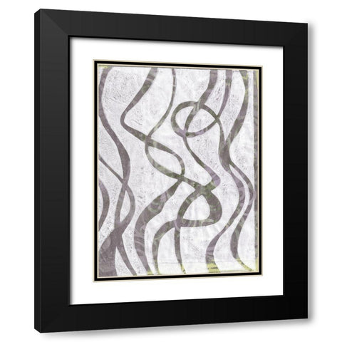 Monoprint VIX Black Modern Wood Framed Art Print with Double Matting by St Hilaire, Elizabeth