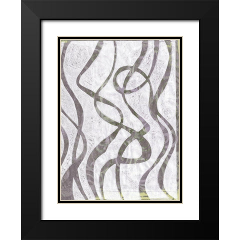 Monoprint VIX Black Modern Wood Framed Art Print with Double Matting by St Hilaire, Elizabeth