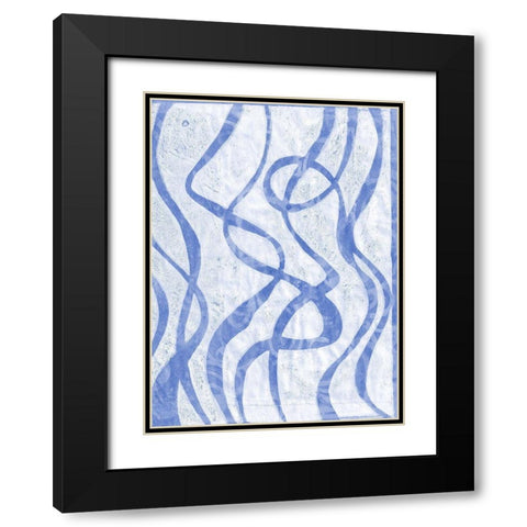 Monoprint X Black Modern Wood Framed Art Print with Double Matting by St Hilaire, Elizabeth