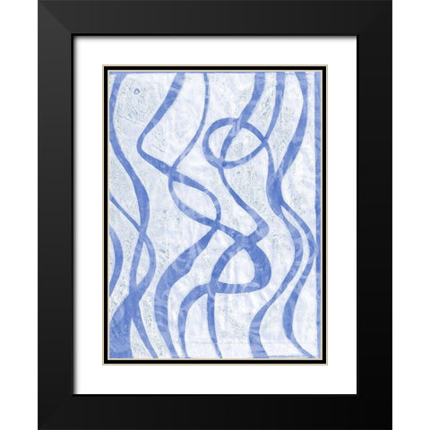 Monoprint X Black Modern Wood Framed Art Print with Double Matting by St Hilaire, Elizabeth