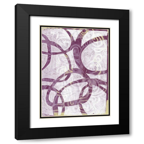 Monoprint XII Black Modern Wood Framed Art Print with Double Matting by St Hilaire, Elizabeth