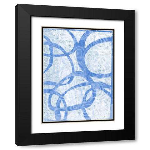 Monoprint XV Black Modern Wood Framed Art Print with Double Matting by St Hilaire, Elizabeth