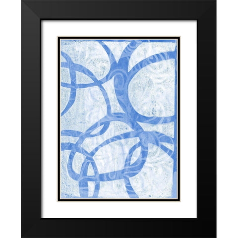 Monoprint XV Black Modern Wood Framed Art Print with Double Matting by St Hilaire, Elizabeth
