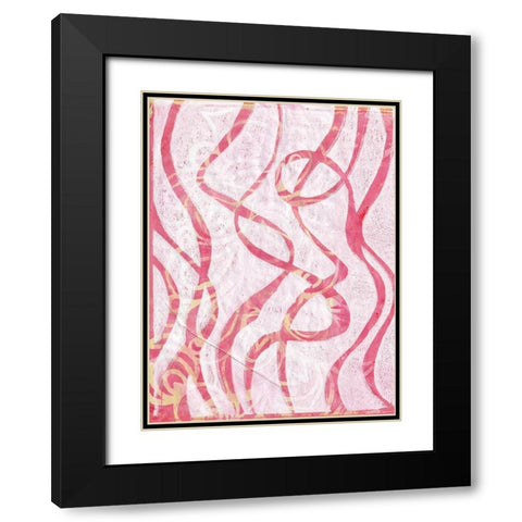 Monoprint XVI Black Modern Wood Framed Art Print with Double Matting by St Hilaire, Elizabeth