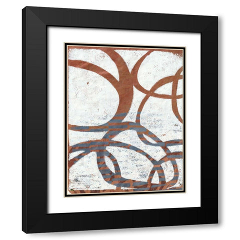 Monoprint XVII Black Modern Wood Framed Art Print with Double Matting by St Hilaire, Elizabeth