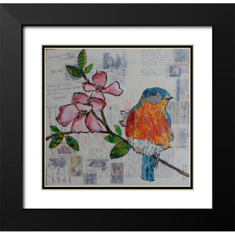 BlueBird US Mail Black Modern Wood Framed Art Print with Double Matting by St Hilaire, Elizabeth