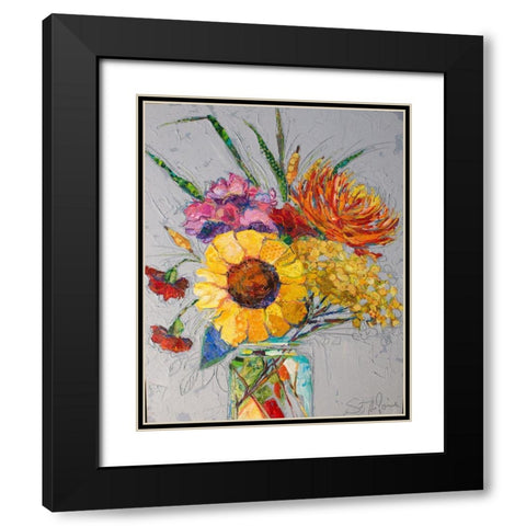 Falling for You I Black Modern Wood Framed Art Print with Double Matting by St Hilaire, Elizabeth