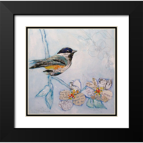 Black Capped Chickadee II Black Modern Wood Framed Art Print with Double Matting by St Hilaire, Elizabeth