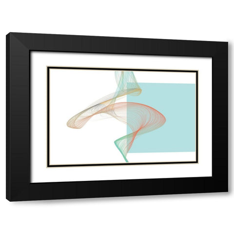 Geometric Shape and Black Abstraction I Black Modern Wood Framed Art Print with Double Matting by Orlov, Irena