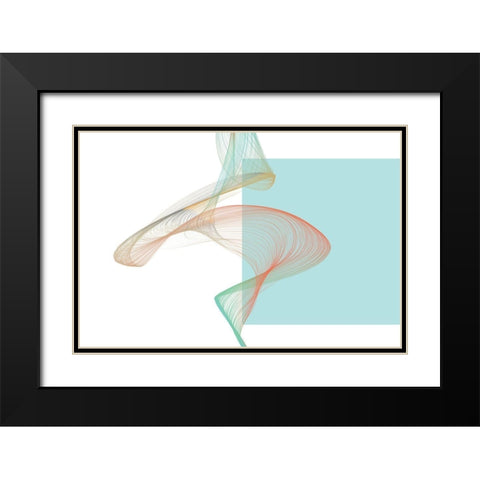 Geometric Shape and Black Abstraction I Black Modern Wood Framed Art Print with Double Matting by Orlov, Irena