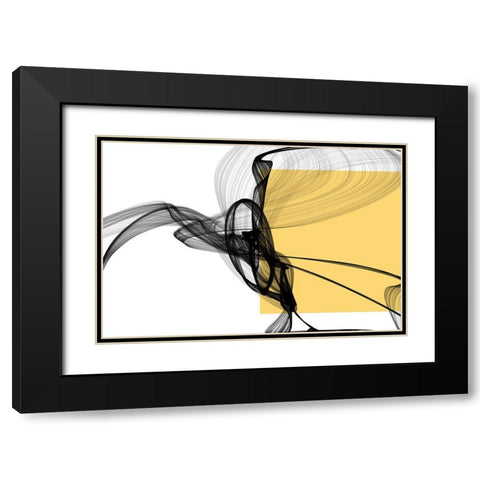 Geometric Shape and Black Abstraction II Black Modern Wood Framed Art Print with Double Matting by Orlov, Irena