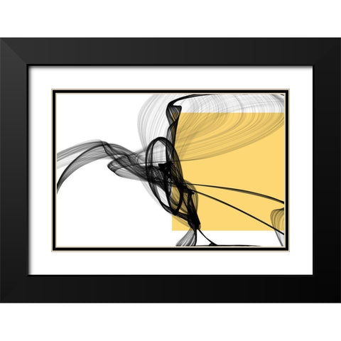 Geometric Shape and Black Abstraction II Black Modern Wood Framed Art Print with Double Matting by Orlov, Irena