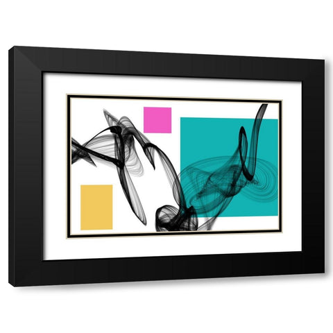 Geometric Shape and Black Abstraction III Black Modern Wood Framed Art Print with Double Matting by Orlov, Irena