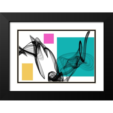 Geometric Shape and Black Abstraction III Black Modern Wood Framed Art Print with Double Matting by Orlov, Irena
