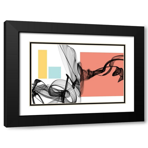 Geometric Shape and Black Abstraction V Black Modern Wood Framed Art Print with Double Matting by Orlov, Irena
