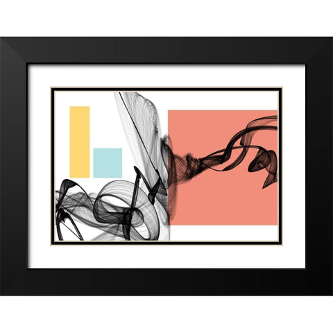 Geometric Shape and Black Abstraction V Black Modern Wood Framed Art Print with Double Matting by Orlov, Irena