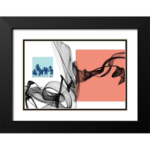 Geometric Shape and Black Abstraction VI Black Modern Wood Framed Art Print with Double Matting by Orlov, Irena