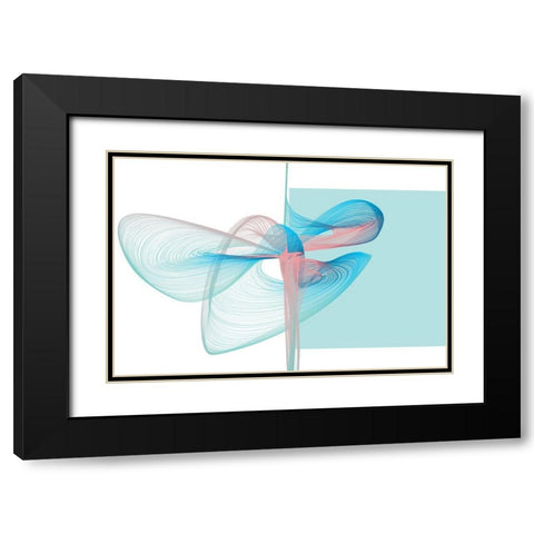 Geometric Shape and Black Abstraction VII Black Modern Wood Framed Art Print with Double Matting by Orlov, Irena