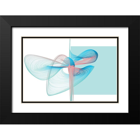 Geometric Shape and Black Abstraction VII Black Modern Wood Framed Art Print with Double Matting by Orlov, Irena