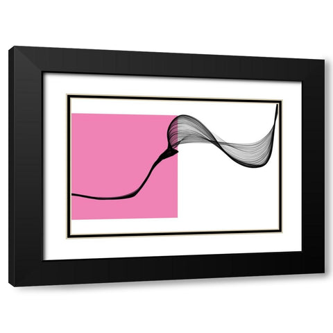 Geometric Shape and Black Abstraction IX Black Modern Wood Framed Art Print with Double Matting by Orlov, Irena