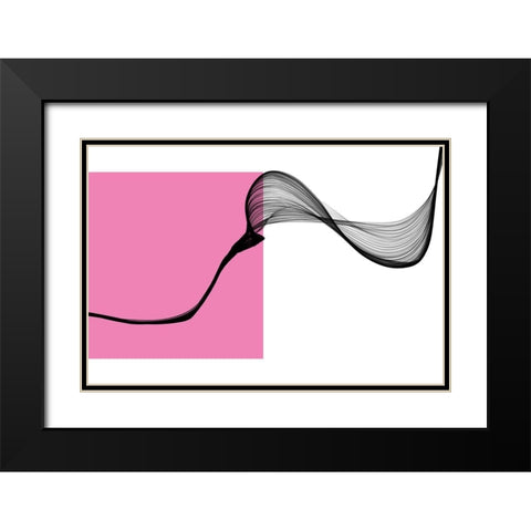 Geometric Shape and Black Abstraction IX Black Modern Wood Framed Art Print with Double Matting by Orlov, Irena