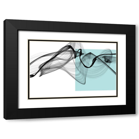 Geometric Shape and Black Abstraction X Black Modern Wood Framed Art Print with Double Matting by Orlov, Irena