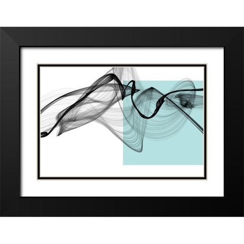 Geometric Shape and Black Abstraction X Black Modern Wood Framed Art Print with Double Matting by Orlov, Irena