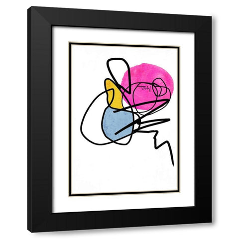 Shapes and Lines I Black Modern Wood Framed Art Print with Double Matting by Orlov, Irena
