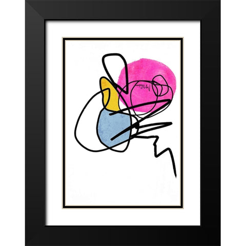 Shapes and Lines I Black Modern Wood Framed Art Print with Double Matting by Orlov, Irena