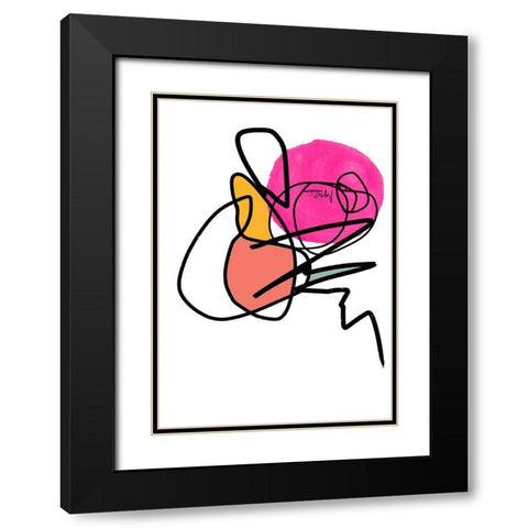 Shapes and Lines III Black Modern Wood Framed Art Print with Double Matting by Orlov, Irena