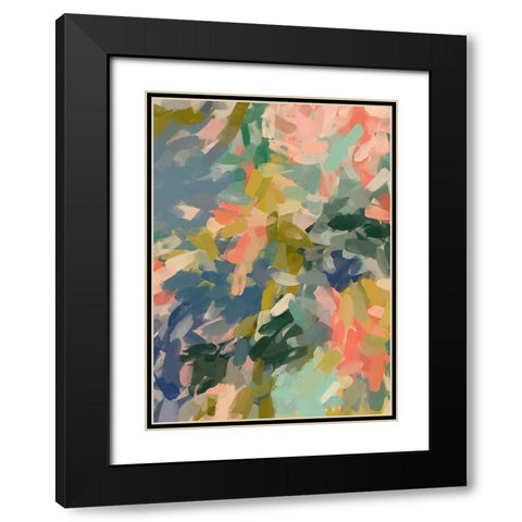 Color Burst Abstraction I Black Modern Wood Framed Art Print with Double Matting by Orlov, Irena