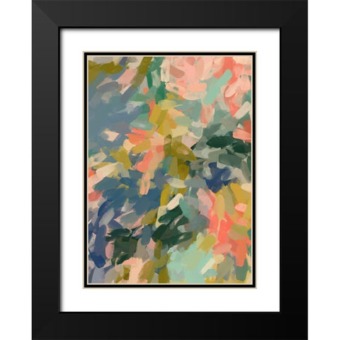 Color Burst Abstraction I Black Modern Wood Framed Art Print with Double Matting by Orlov, Irena
