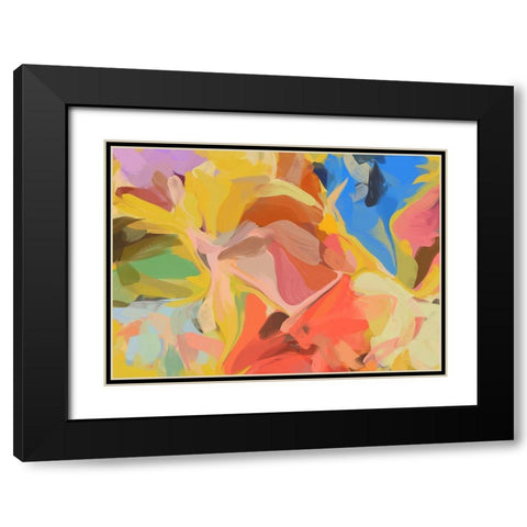 Color Burst Abstraction II Black Modern Wood Framed Art Print with Double Matting by Orlov, Irena