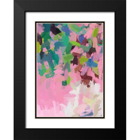 Color Burst Abstraction IV Black Modern Wood Framed Art Print with Double Matting by Orlov, Irena
