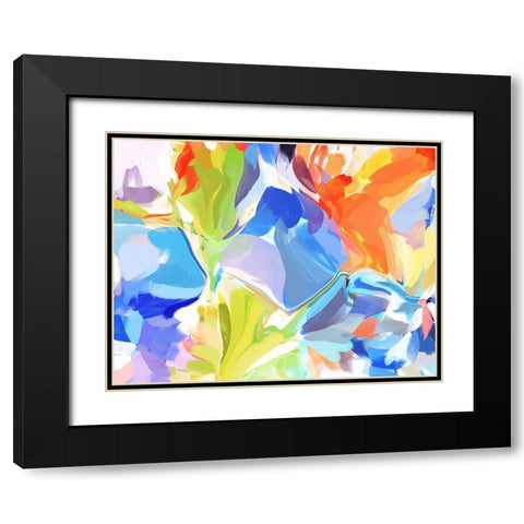 Color Burst Abstraction V Black Modern Wood Framed Art Print with Double Matting by Orlov, Irena